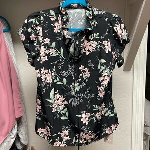 Floral Blouse Short Sleeve
